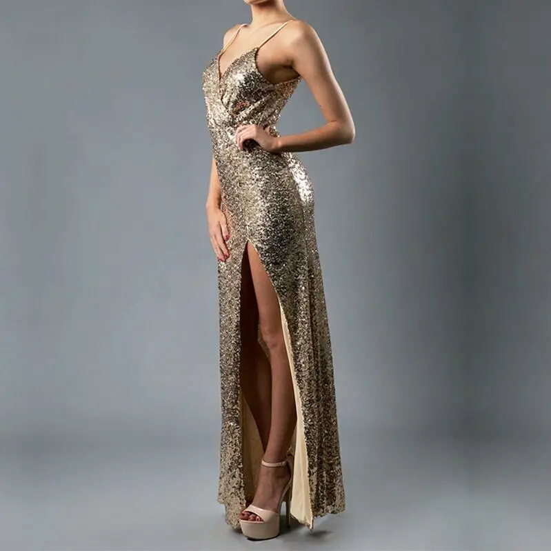 Зимнее длинное платье для рождественской вечеринки облегающее Клубное без