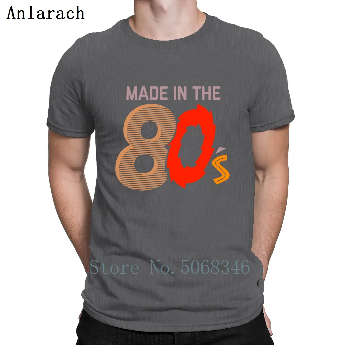 Сделано в 80 S футболка хлопок Удобный Круглый вырез дизайнерский подарок летний