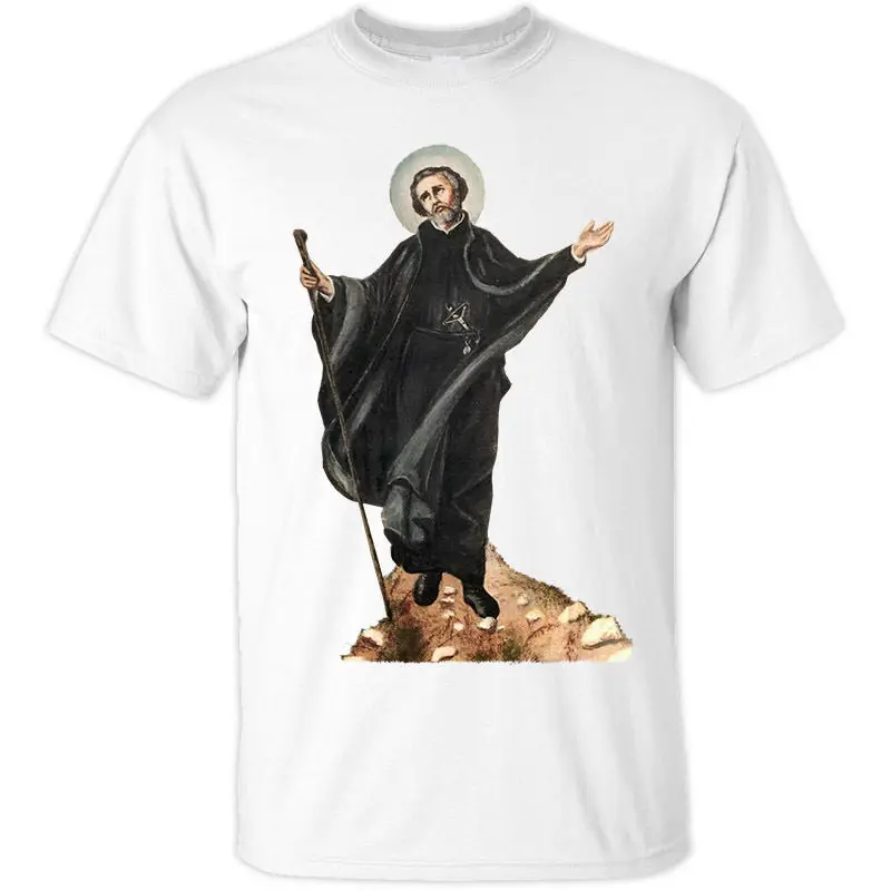 Христианская Футболка Saint Andrew Bobola V1 размеры S 3XL белая небесно голубая коричневая