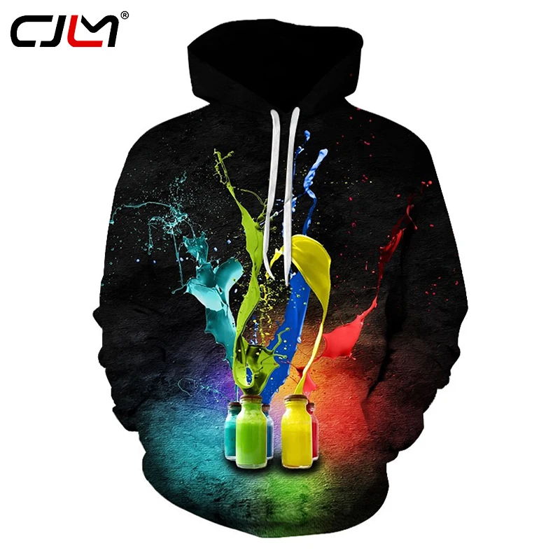 

CJLM 3d Hoodies Women/ Men Sweatshirts Pullover Fashion Tracksuits Print Color Ink Paint Autumn Winter Outwear Jacket Hoodie 6XL