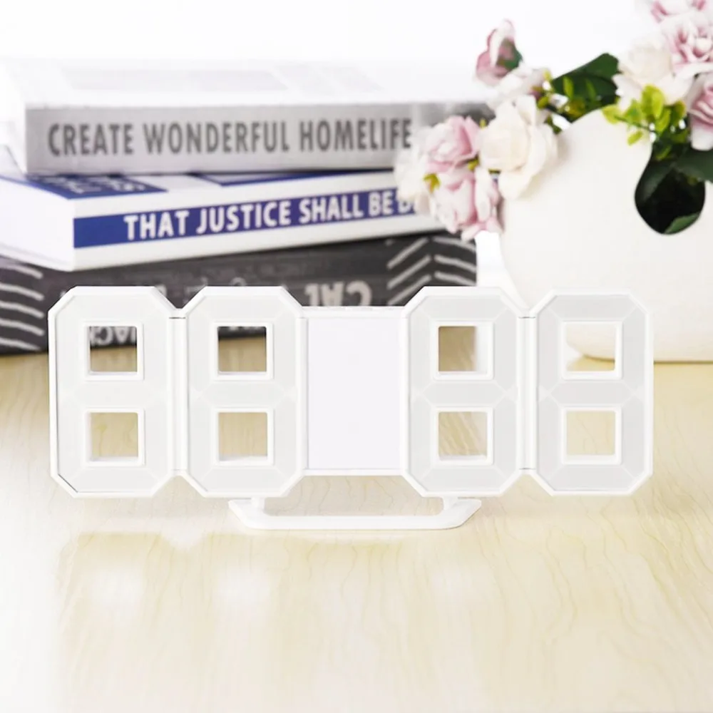 8 форменный светодиодный дисплей Настольные Цифровые настольные часы термометр