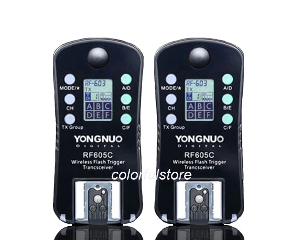Беспроводной дистанционный триггер для вспышки YongNuo RF 605 C подходит камер Canon Rebel SL1