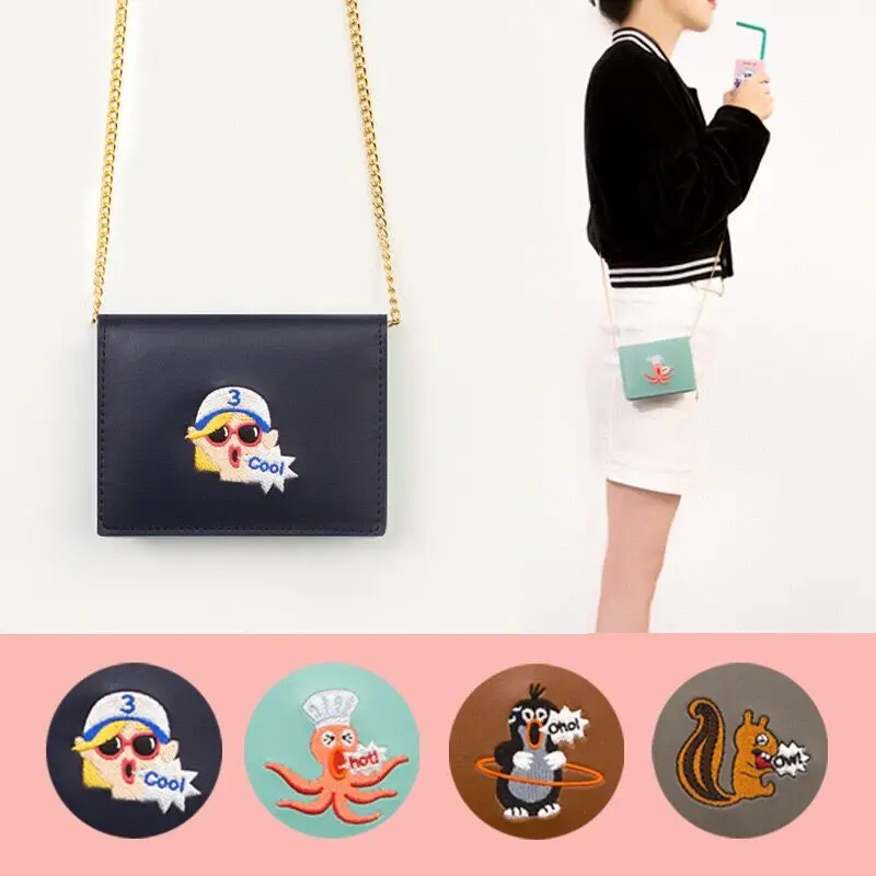 Женская сумка мессенджер с принтом осьминога Крота белки маленького размера|solid