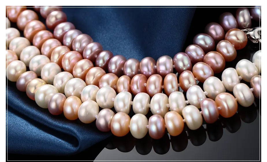 Pink Purple White Natural Freshwater Pearl Chain& Link Bracelets For Women Fashion Jewelry Heart Clasp