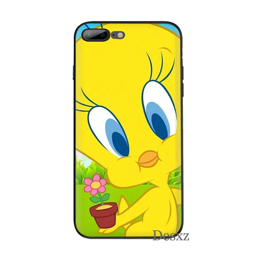 Мобильный чехол для телефона для iPhone 11 Pro XR X XS Max iPhone 6 6S 7 8 Plus 5 5S SE чехол мультяшная Твити птица пиолин чехол