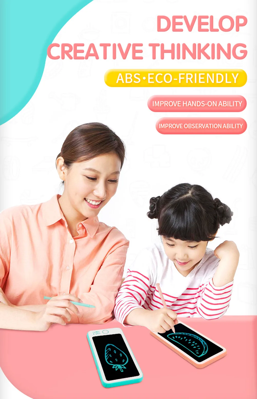 Drawing Toys 6 inch LCD Writing Tablet Erase Drawing Tablet Electronic Paperless LCD Handwriting Pad Kids Writing Board kid