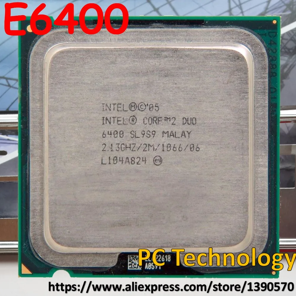 Оригинальный процессор Intel Core 2 Duo E6400 для настольного компьютера Мб кэш памяти 13