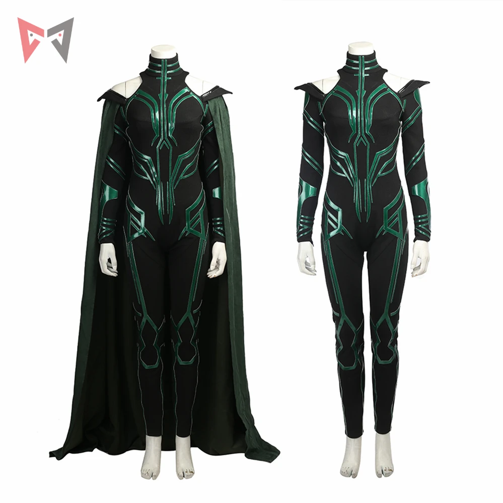 Thor Ragnarok Косплей Hela Косплей Костюм на заказ для Хэллоуина платье весь комплект Высокое качество