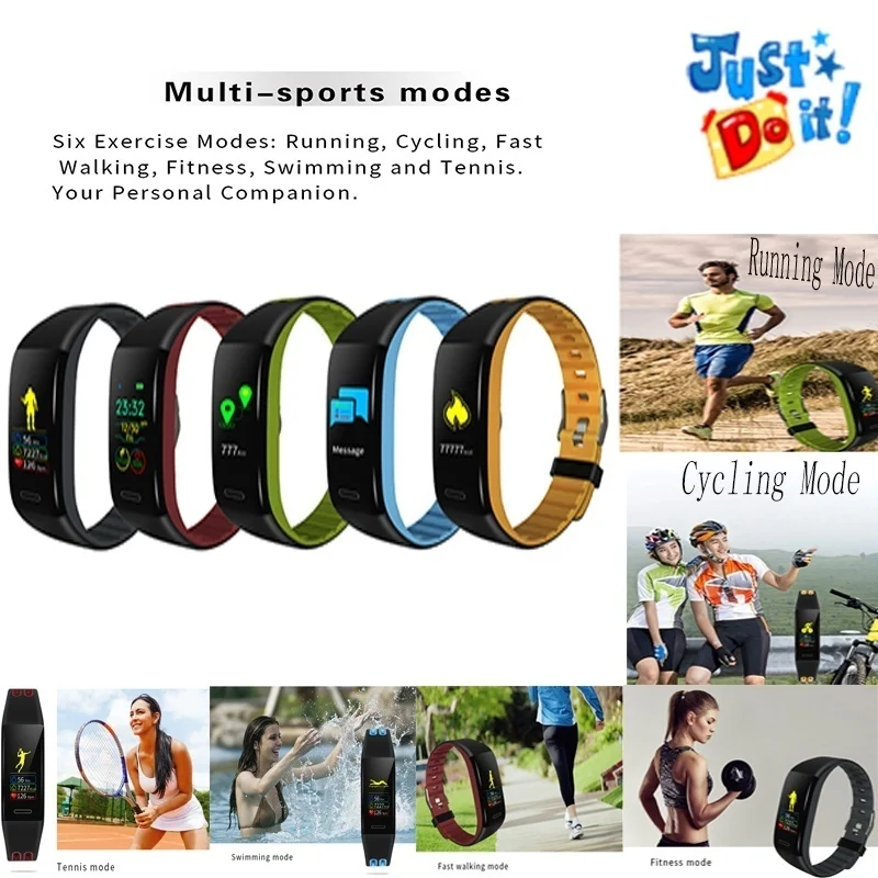 Смарт часы черный мониторинг сердечного ритма Bluetooth спортивный режим фитнес