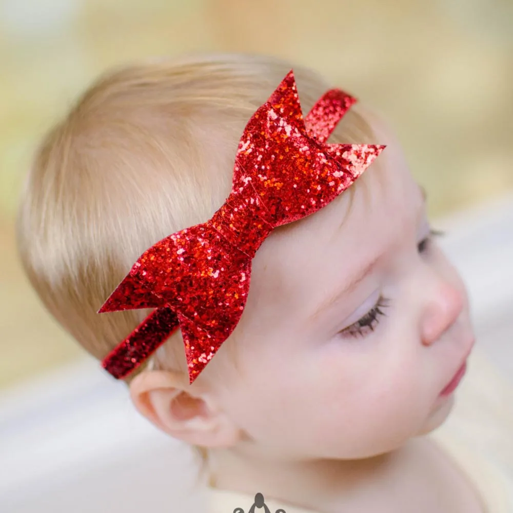Red Bling Christmas Headband Baby Girl Hair Accessories | Детская одежда и обувь
