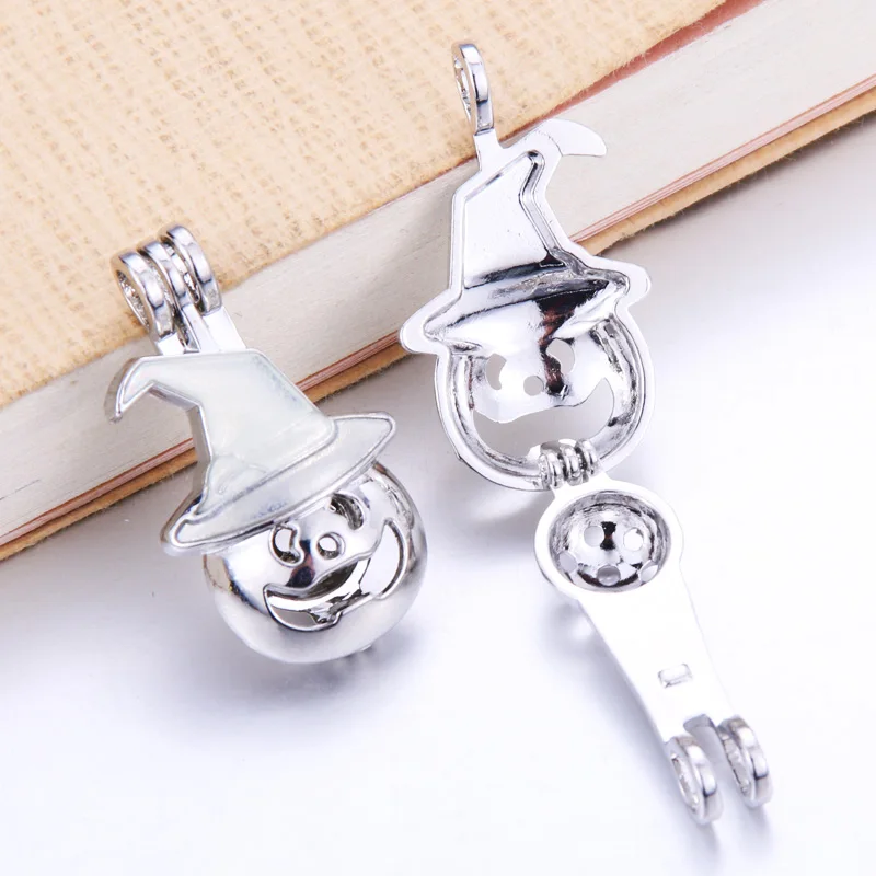 6 шт. жемчужное колье с кулоном в виде клетки эфирное масло духи светится темноте