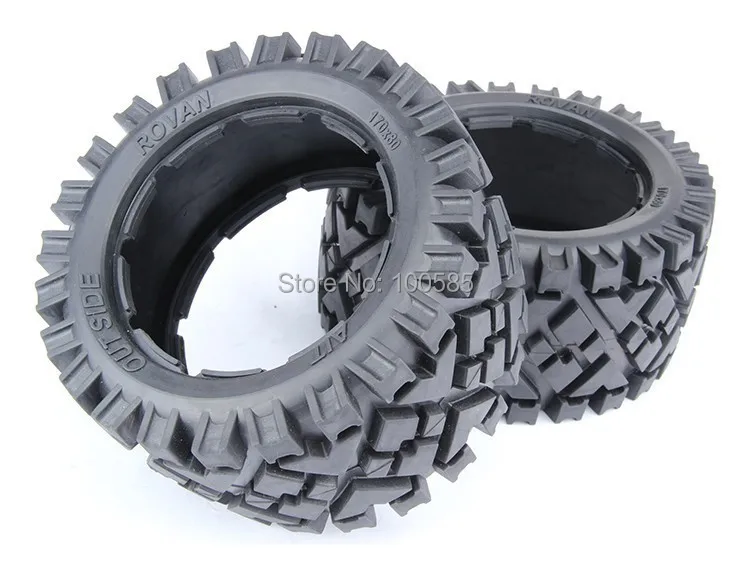 Шины вездеходные Baja 5B 1/5-2 шт. задние для HPI KM RV BAJA SS 95116 | Игрушки и хобби