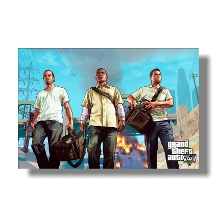 Настенные постеры gta 5 HD топографическая карта Grand Theft Auto V Strategic карта настенные картины для украшения дома - Цвет: Армейский зеленый