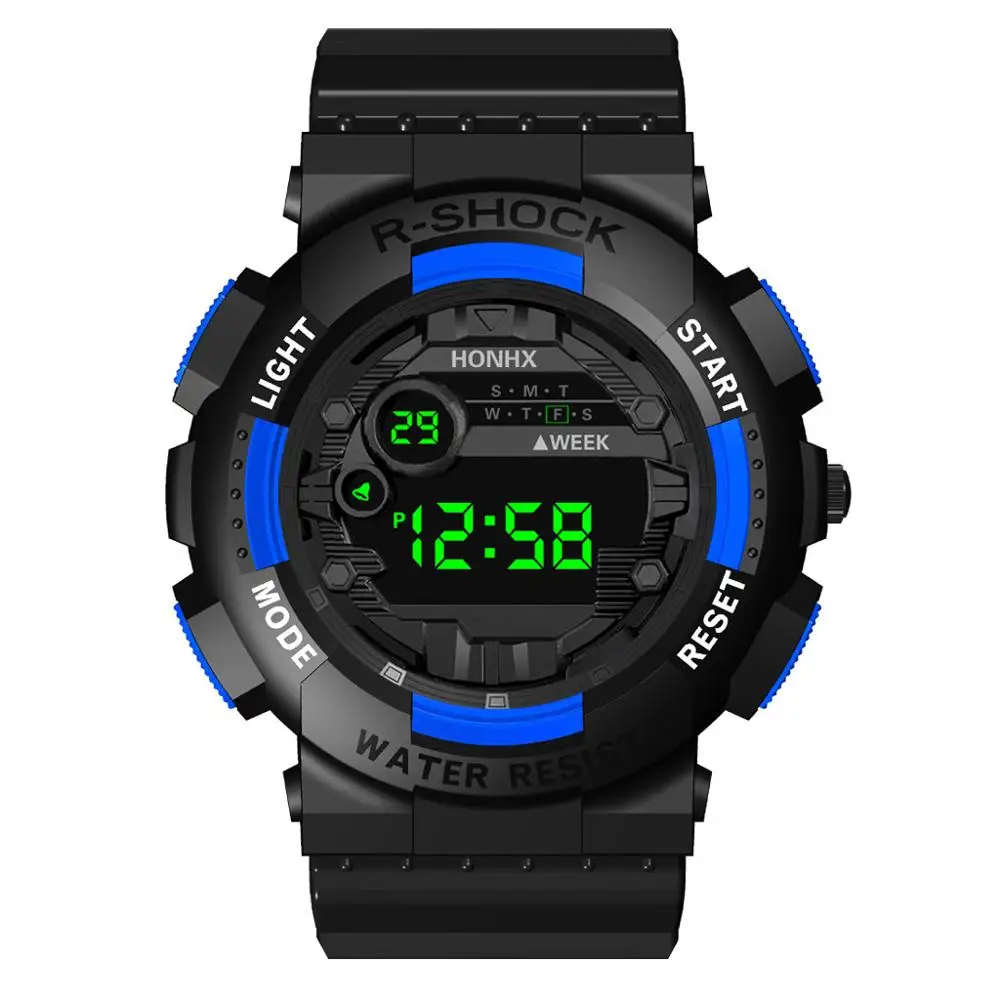 B Новинка, роскошные часы honhx Mens, цифровые светодиодный часы, спортивные мужские уличные электронные часы, часы Relogio Deportivo Electronico - Цвет: B