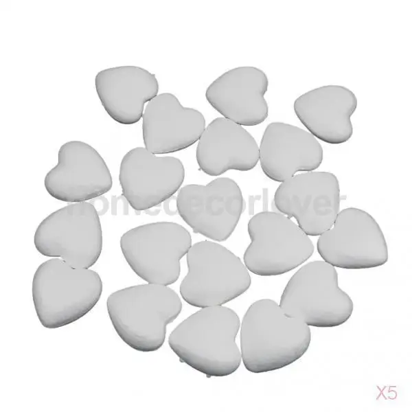Шары из пенополистирола в форме сердца 8 см 100 шт. | Дом и сад