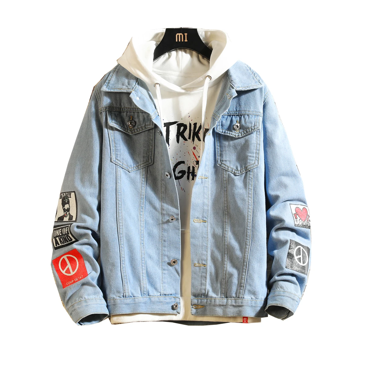 Весенние мужские джинсовые куртки красивая джинсовая куртка Корейская Весенняя