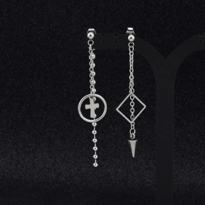 Популярные корейские серьги-пусеты в стиле панк из нержавеющей стали для мужчин