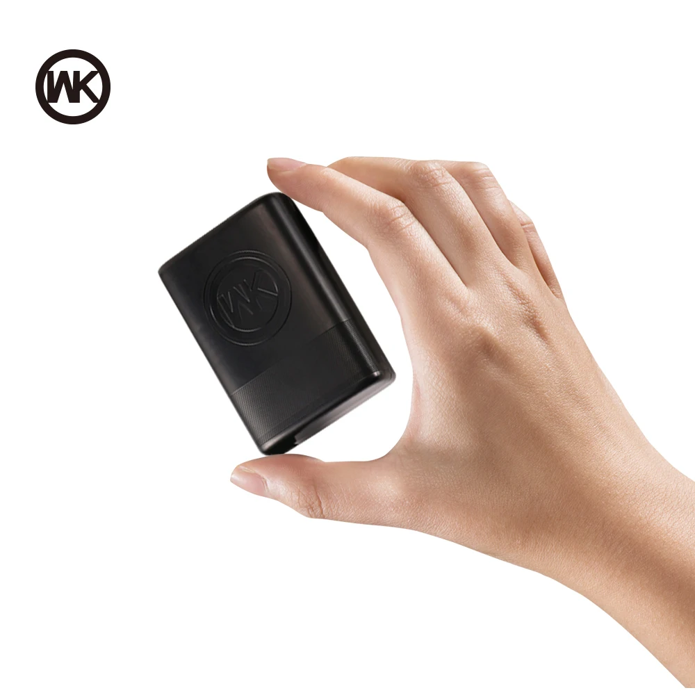 WK 5000 мАч портативное зарядное устройство Тонкий Мини power Bank 18650 Внешний