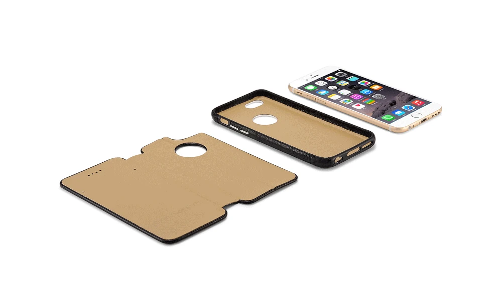 2 в 1 Роскошный тонкий флип-чехол с подставкой из натуральной кожи для iPhone 6s 6 Plus, деловой Магнитный чехол для iPhone 6 6s Plus