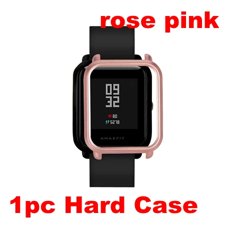 1pc hard case cover YUEDAER 20 мм браслет ремешок для Xiaomi Amazfit Bip Смарт часы Сменные аксессуары силиконовый ремешок для часов для Amazfit ремешок Bip - Цвет: 1pc hard case cover
