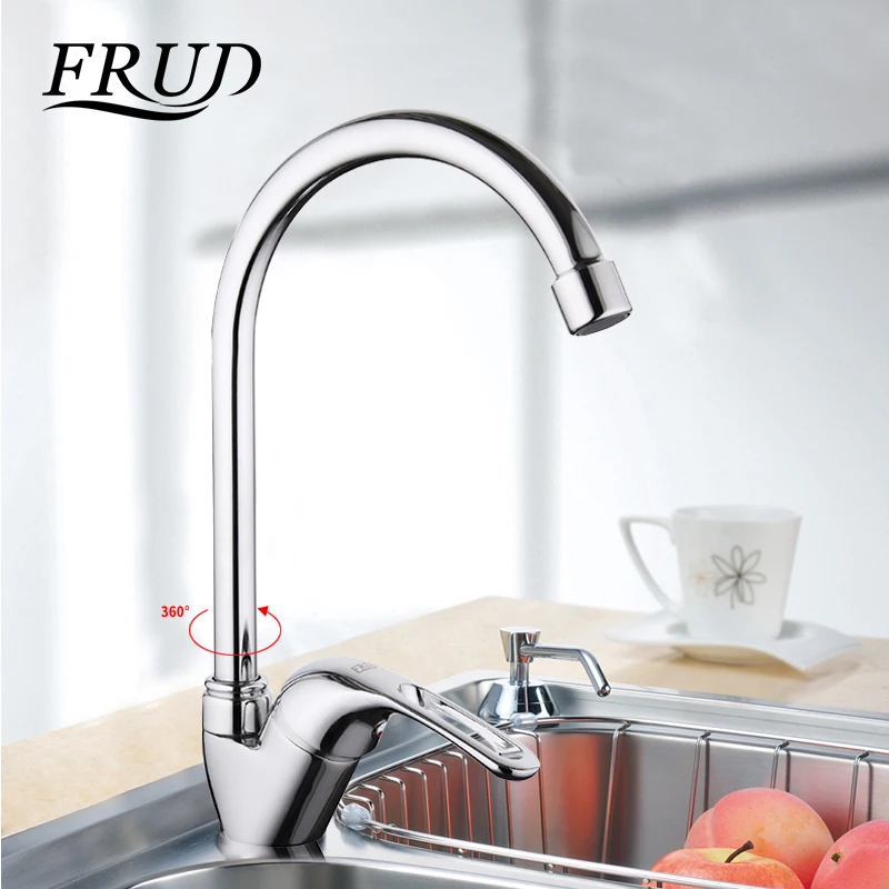 Твердый кухонный смеситель Frud для холодной и горячей воды, гибкий кухонный кран, Однорычажный Водопроводный Кран, кухонный кран Torneira Cozinha R43127-9