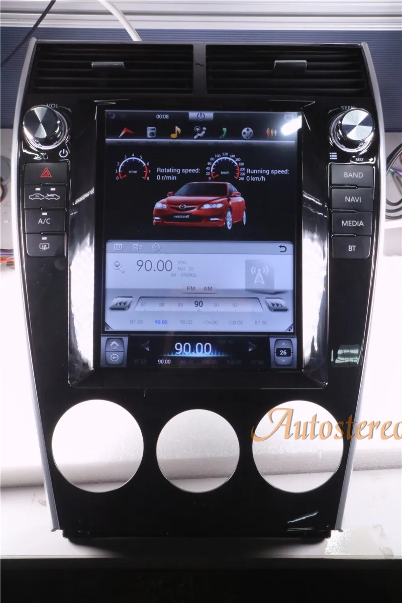 Android 7,1 Tesla стиль автомобиля нет dvd-плеер gps навигация для мазда6 2002-2008 радио магнитофон стерео головное устройство мультимедиа ips