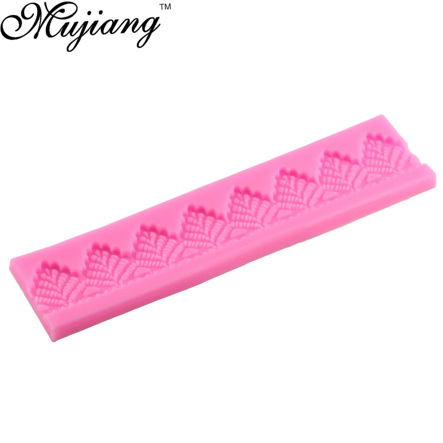 Mujiang DIY цветок лист силиконовый кружевной коврик помадка торт границы формы