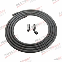 an12 12an nylon braided oil fuel line swivel hose end adaptor kit black