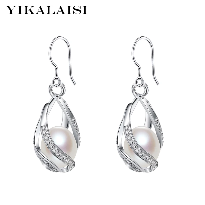 Серьги YIKALAISI женские с натуральным пресноводным жемчугом модные ювелирные
