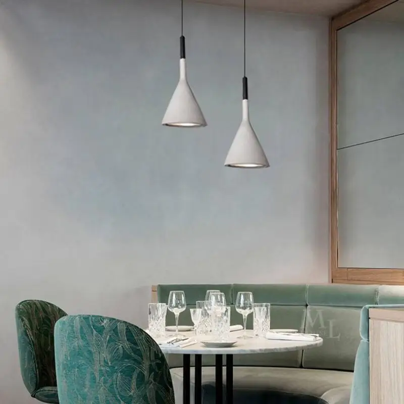 Nordic Kitchen cord подвесной цементный светильник освещение для бара ресторан красочные