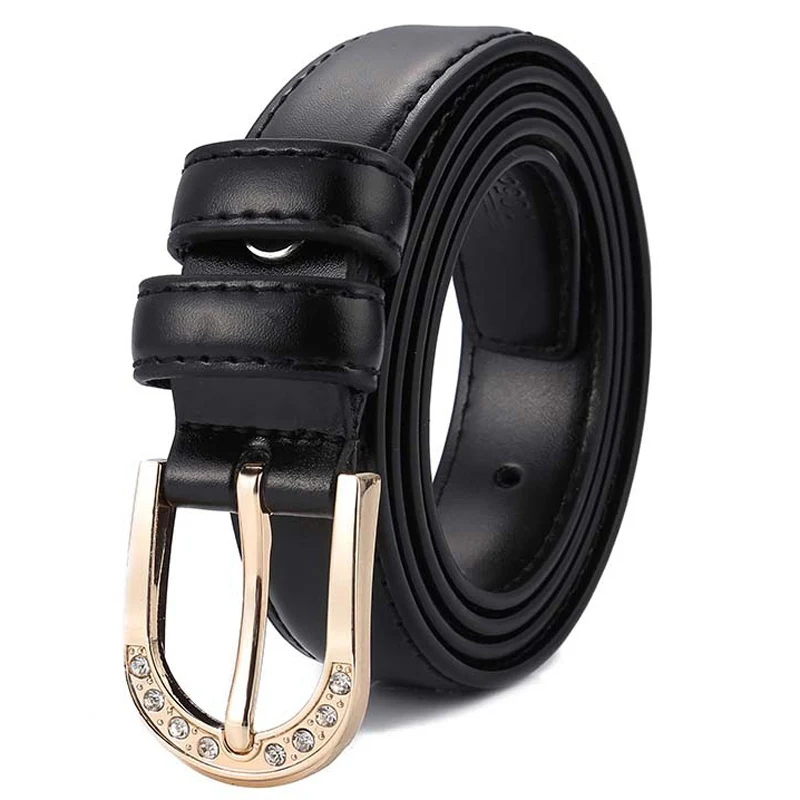 black F& U из натуральной коровьей кожи ремень роскошные ремень платье и джинсы Ремни для Для женщин Мода Винтаж Золотой и Серебряный пряжка с кристаллами - Цвет: black