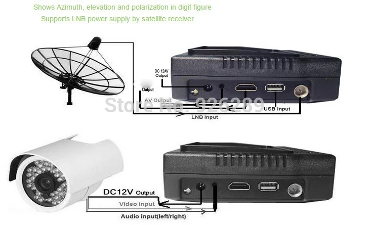 4,3 дюймов ЖК-дисплей KPT-958H DVB-S2 спутниковый искатель MPEG4 satfinder метр multiunction для PVR, видео-плеер, монитор камеры CCTV