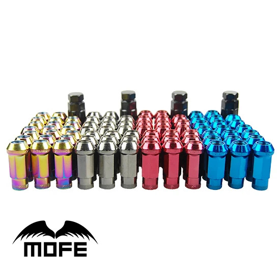 Mofe стальные фиолетовые колесные гоночные гайки M12 * P1.25 оригинальный логотип 48 мм