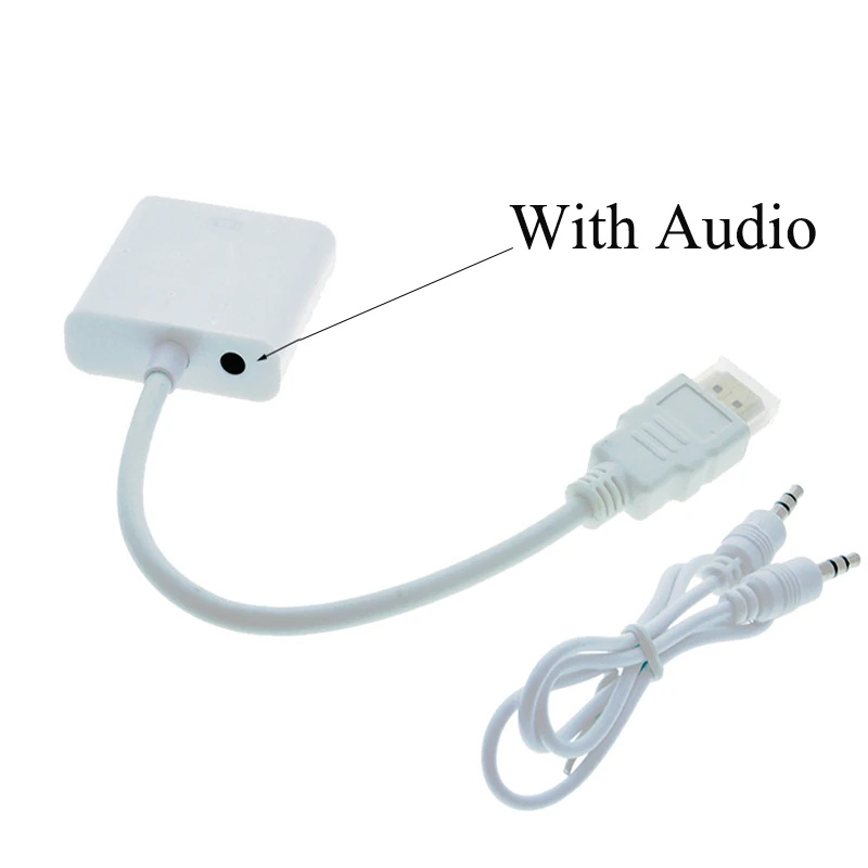 Hxairt HDMI в VGA адаптер 1080P кабель HDMI в VGA конвертер адаптер для PS3 PS4 ноутбук ТВ коробка HDTV XBOX с аудио кабелем