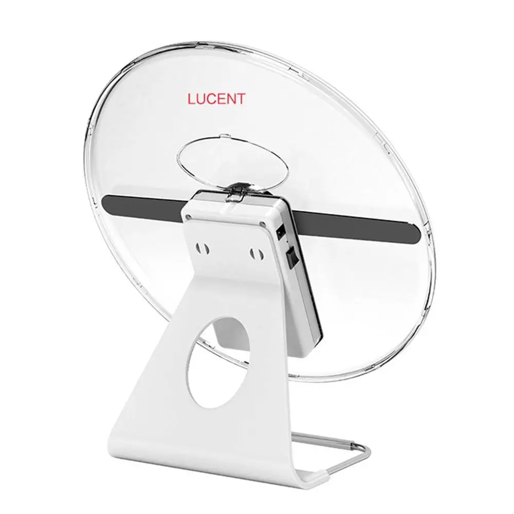 3D Holographic Projector Display Fan LED Hologram Player Lamp Rechargeable Video Light 30cm 256 LED New Arrival