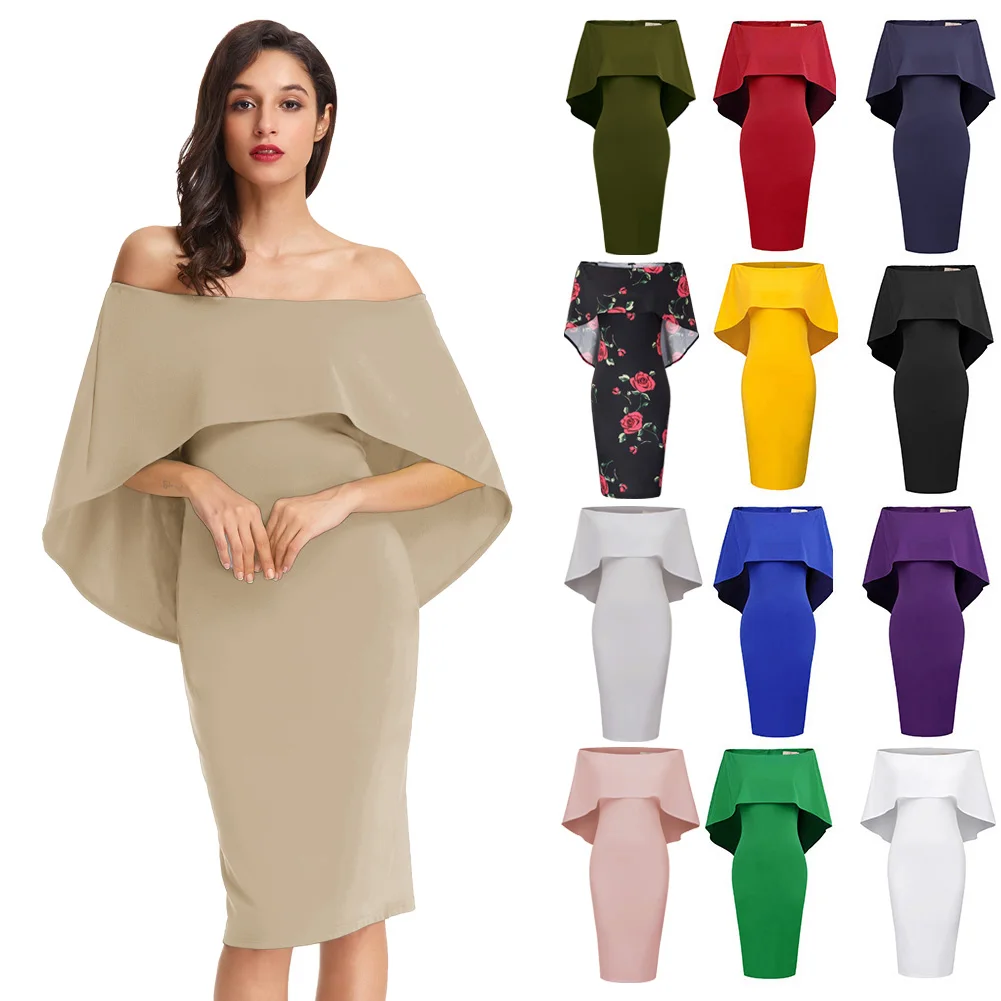 Женское платье без рукавов с открытыми плечами облегающее карандаш вырезом