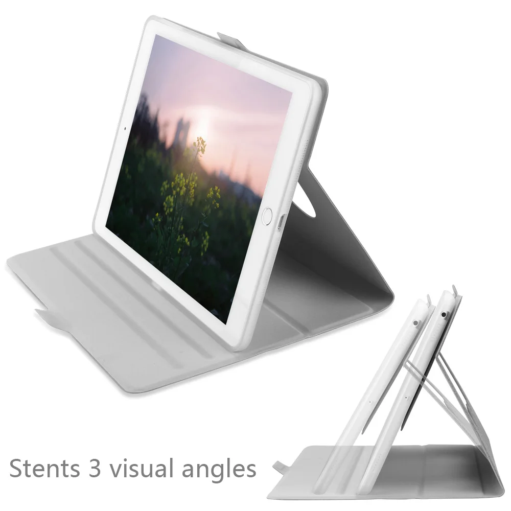 Новый чехол для iPad Pro 10 5/Air 5 дюйма вращающийся на 360 градусов стент ZVRUA умный