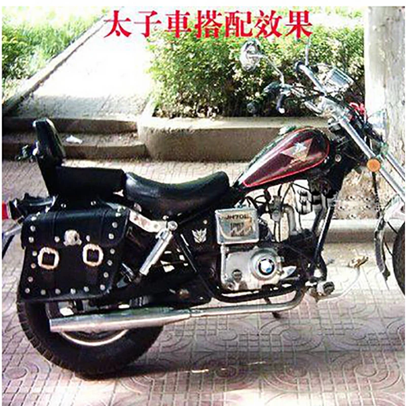 

One pair Universal Motorcycle saddlebags Pu Leather Eagle Style Moto Tail luggage Travel tool Bags side bags