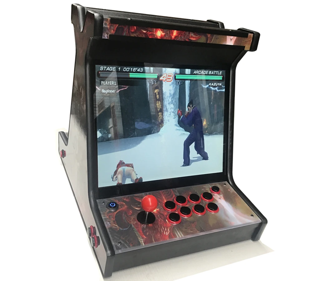 17 дюймов ЖК мини настольная машина с классическими играми pandora box 9 игра PCB/длинный джойстик/мини verticle Тип аркадная машина