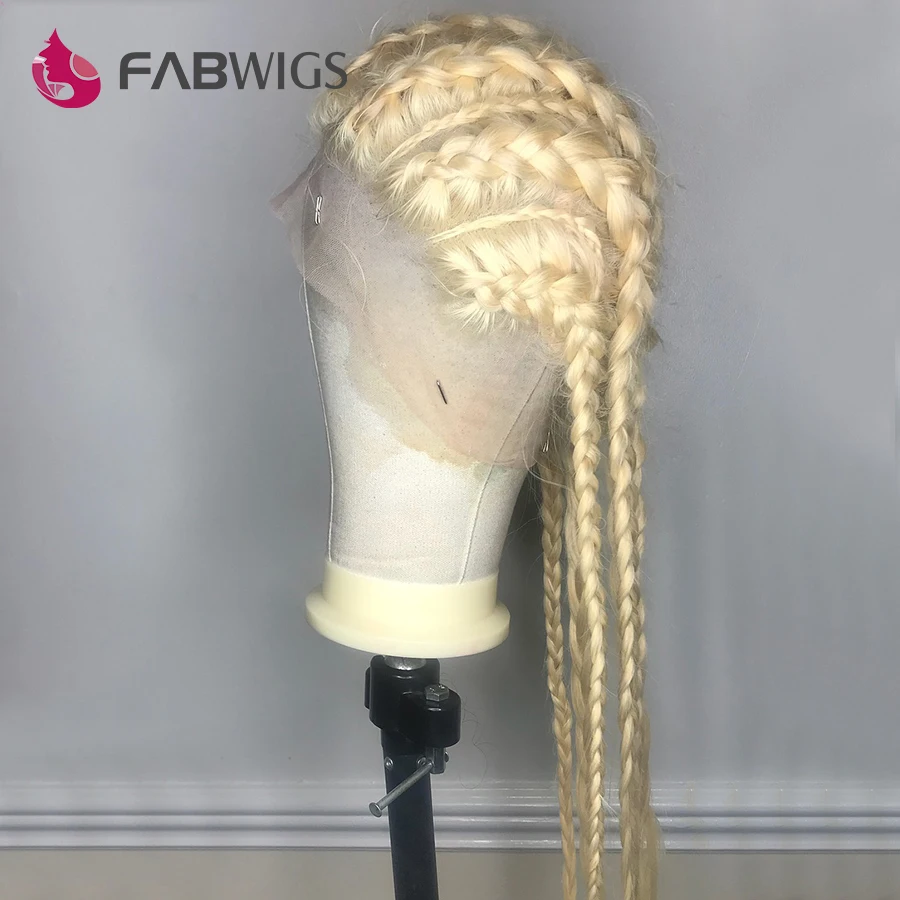 Fabwigs 150% плотность 613 полный парик шнурка предварительно сорванный полный парик шнурка человеческих волос парики с детскими волосами Реми кружевные парики для черных женщин
