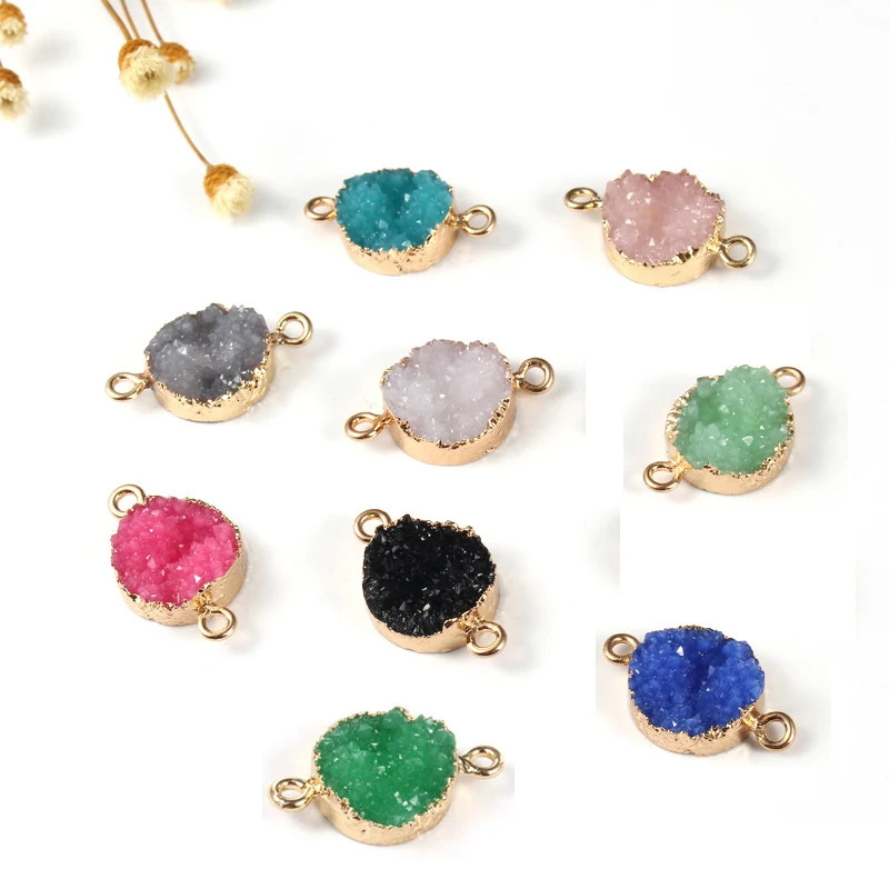 Круглые геометрические серьги капельки из смолы 1 шт. коннектор для изготовления