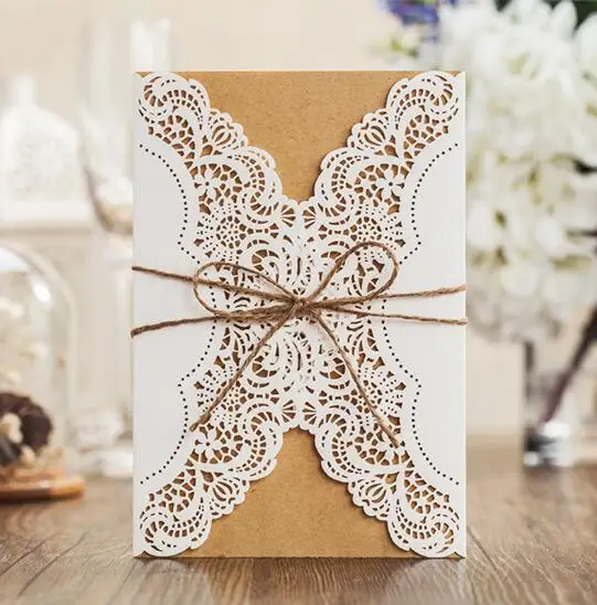 1 Дизайн Лазерная резка Цвет Белый Элегантный узор Западный ковбойский стиль