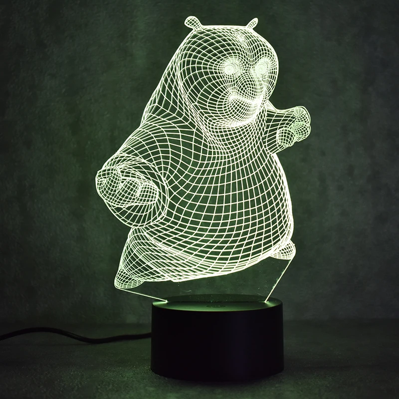 Креативный 3D USB светодиодный визуальный ночник настольная лампа детский