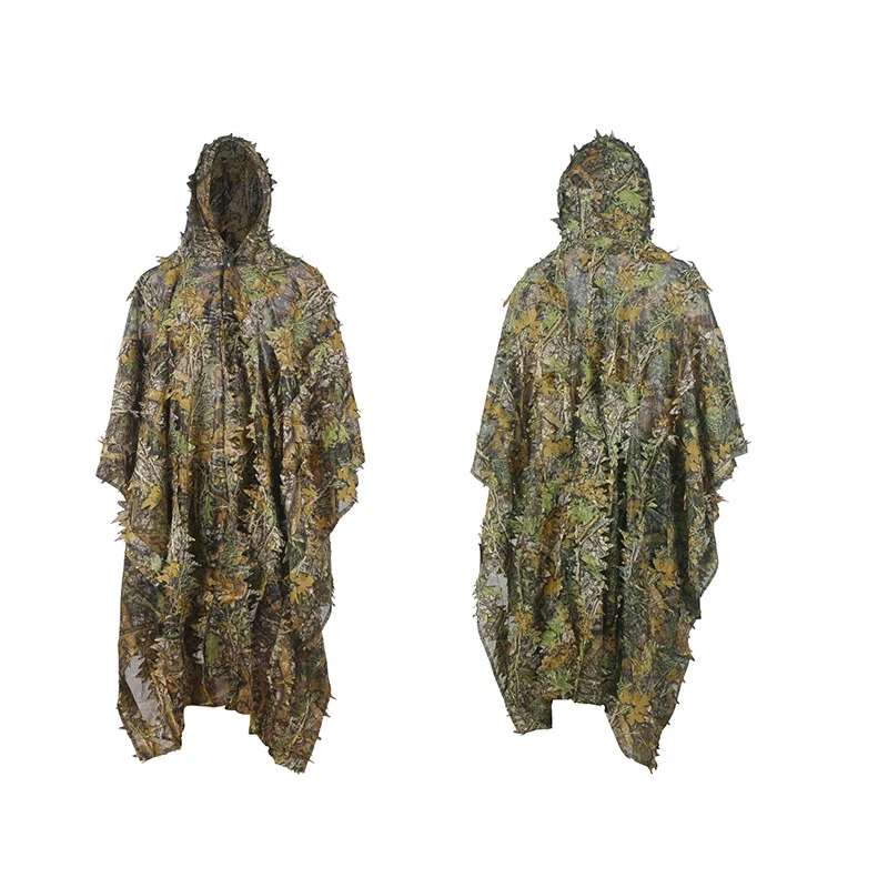 Открытый камуфляж Ghillie костюм 3D листовая камуфляжная одежда джунгли лесной Охота