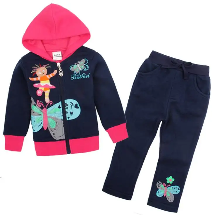 nova kids brand hoodies outerwear printing in the night garden sport cotton winter/autumn clothing sets for baby girls FG4655# | Мать и