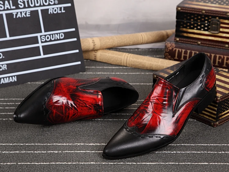 Туфли мужские в стиле панк роскошные брендовые официальные туфли цвет металлик