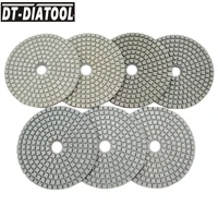 dt diatool 7pcspk white industial diamond polishing disc 4 inches wet for marble professional polish pads diameter 100mm