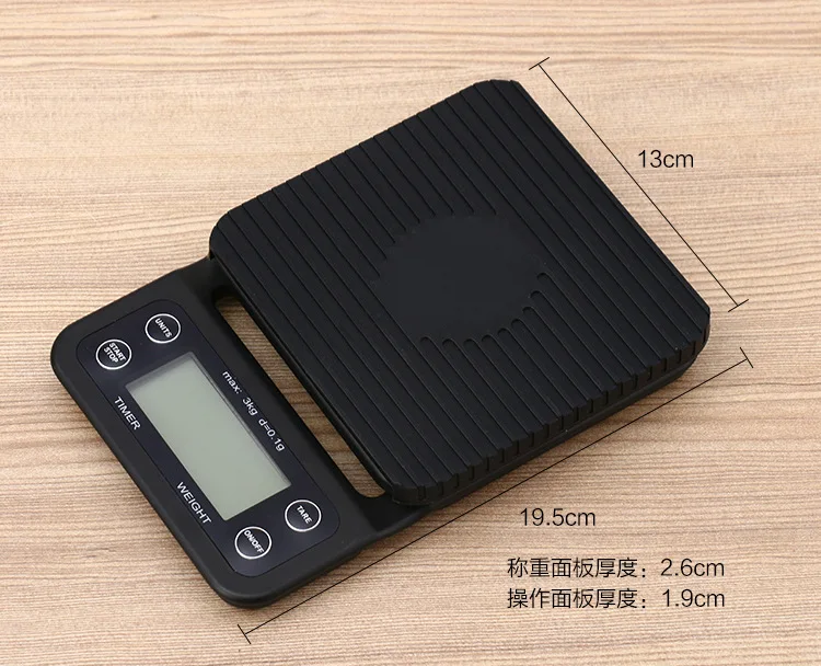 WeiHeng Мини капельная цифровая кофейная шкала с таймером и силиконовой прокладкой 3