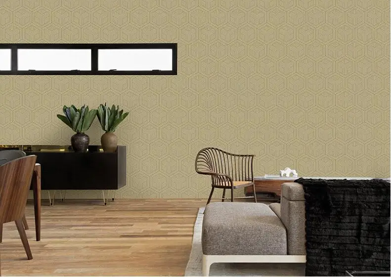 Beibehang papel де parede 3D Ретро Шестигранная Геометрическая настенная бумага для спальни гостиной настенная бумага рулон обои для стен 3 d