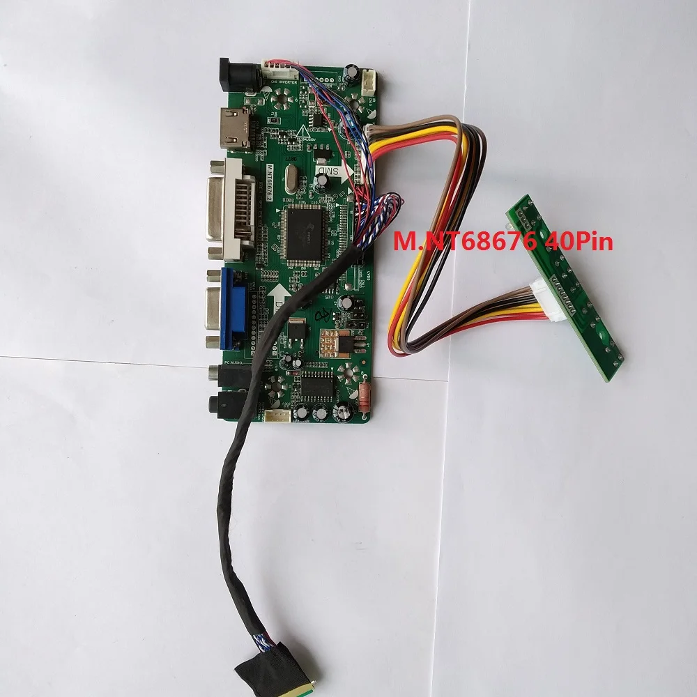 Для LTN156AT05-U09 15," комплект контроллера панель экран пульта водителя VGA HDMI монитор карты ЖК светодиодный 1366X768 DVI LVDS